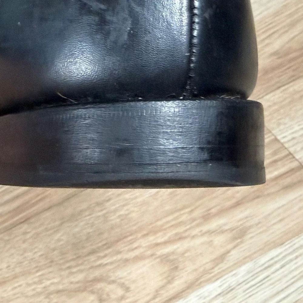 Allen Edmonds LaSalle Shoes Mens 10 3E Extra Wide Black Derby Leather Split Toe